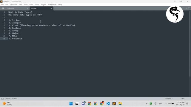 Chapter # 1 || Data Types In PHP Step By Step In Urdu/Hindi смотреть онлайн