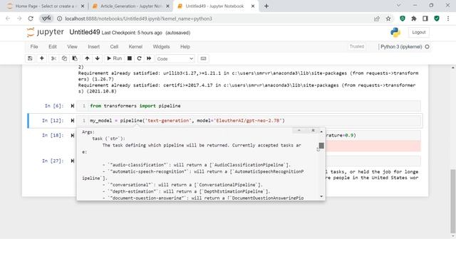 Generate Text or Blog using GPT Neo in Python| Hugging Face | GPT Neo | NLP | #26 смотреть онлайн