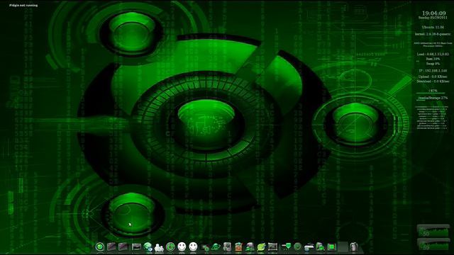 Ubuntu 11.04 - Desktop Matrix Style Theme смотреть онлайн