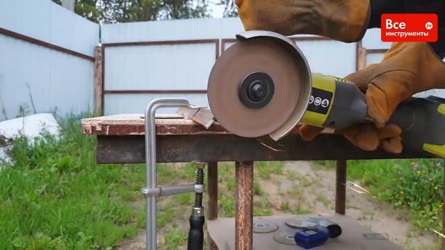 Обзор аккумуляторной угловой шлифмашины Ryobi ONE+ R18AG-0 смотреть онлайн