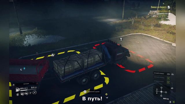 SnowRunner. Мэн. Низина. Завал на берегу. смотреть онлайн