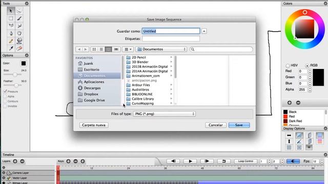 Animación en Pencil 2d obteniendo un .GIF en GIMP смотреть онлайн