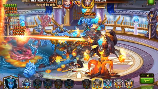 Defeat FIRE LORD, Titan Battle With Elemental Lord, Week 4 Tuesday #HeroWars