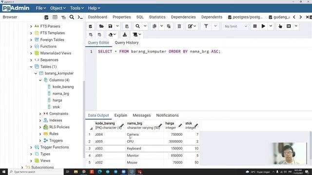 Belajar PostgreSQL Untuk Pemula | 8. MENGURUTKAN KOLOM TABEL ( ORDER BY ) ASC dan DESC + LIMIT смотреть онлайн