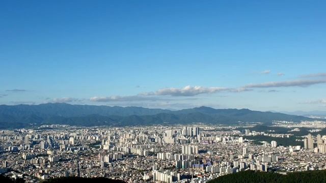 "Daegu City" relaxing top view from apsan mountain смотреть онлайн