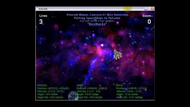 Coursera Python Mini Project #7, SpaceShips смотреть онлайн