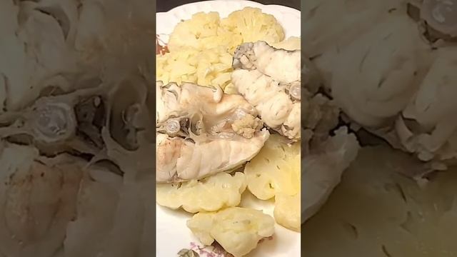 Отварной судак с цветной капустой. смотреть онлайн