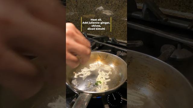 Pan-seared Halibut With Ginger & Kimchi Sauce!