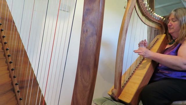 Welharps 26 String Lap Harp- Geoff Welham handmade harp played by Susan Graham смотреть онлайн