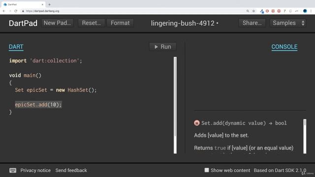 Dart HashSet - Dart Programming Course смотреть онлайн