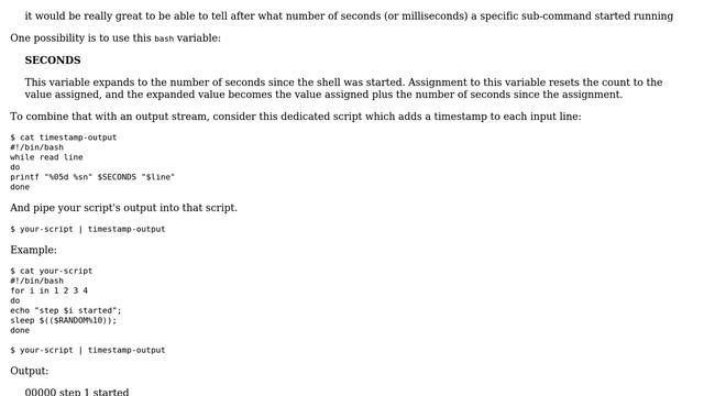 Is there a unix command to output time elapsed during a command? (2 Solutions!!) смотреть онлайн