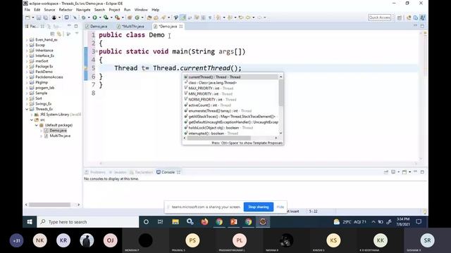 Threads in JAVA смотреть онлайн