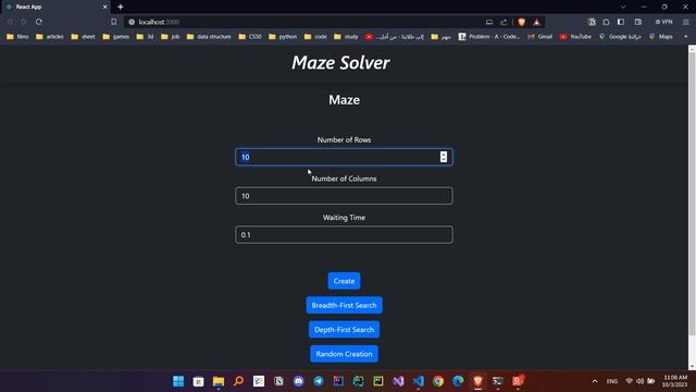 maze generator and solver using react js смотреть онлайн