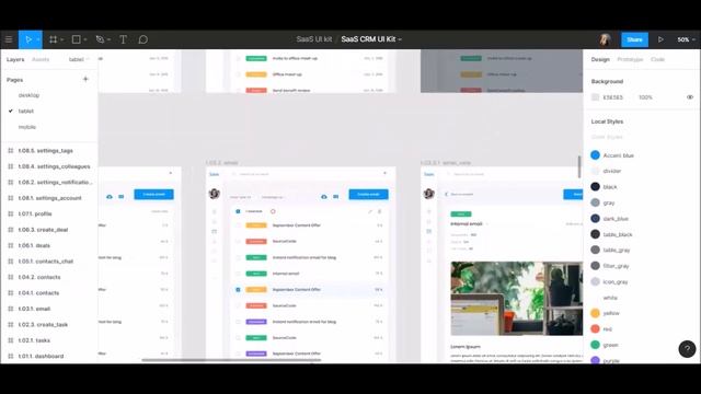 Figma SaaS Dashboard UI Kit смотреть онлайн