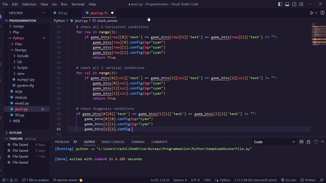 Make a #xo Game in Python ❌⭕ смотреть онлайн