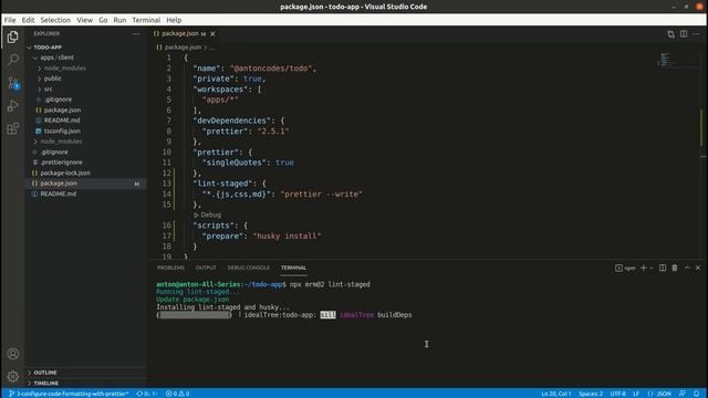 Code formatting for NPM workspaces смотреть онлайн