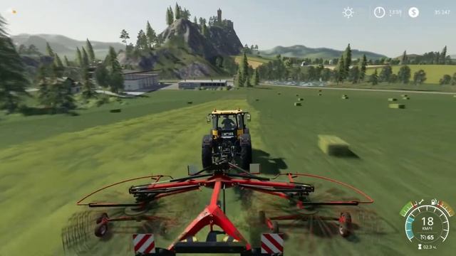 Заготовка сена для миксера моносмеси | Фельсбрунн #2 | Farming Simulator 19 прохождение смотреть онлайн