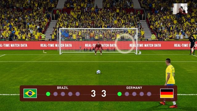 PES 2021 - Brazil vs Germany - Final Penalty Shootout - FIFA World Cup 2022 - Gameplay смотреть онлайн