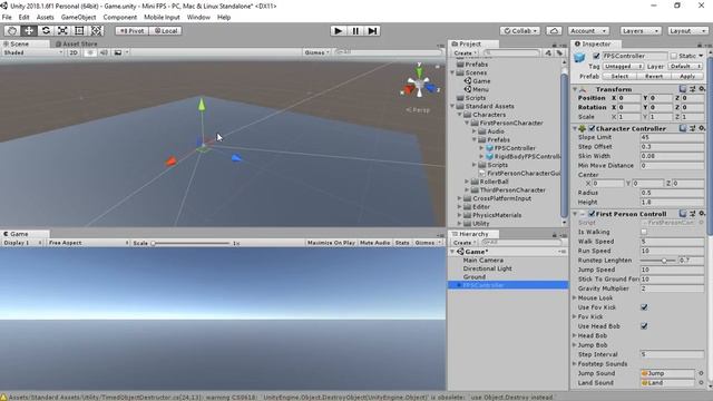 Unity Mini FPS - Parte 1 - Organização, Player, Git e Github смотреть онлайн