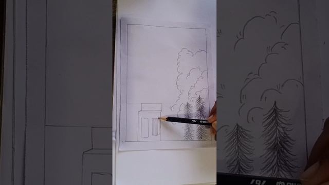 how to Easy sketch drawing idea | sketchbook fill up ideas | charcoal | YouTube смотреть онлайн