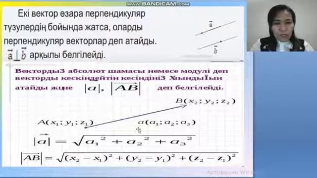 Векторлар Векторлардың векторлық, скалярлық, аралас көбейтінділері смотреть онлайн