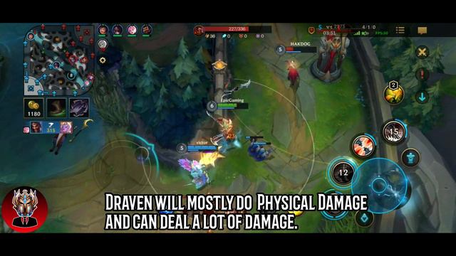 Draven Wild Rift:Tutorial,Lane,Guide,build,tip tricks|League of Legends Wild Rift(LoL Mobile) смотреть онлайн
