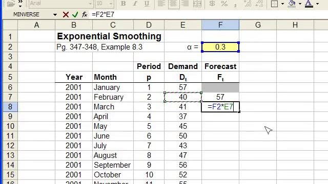 Entering Formulas for Exponential Smoothin смотреть онлайн