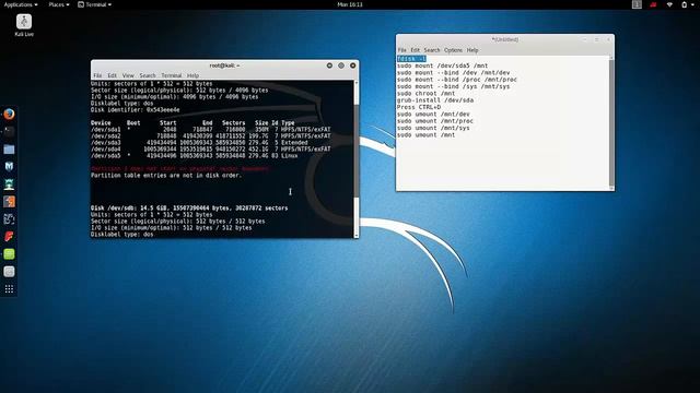 How to repair grub bootloader in Kali Linux 2.0 for dual boot Windows and Linux смотреть онлайн