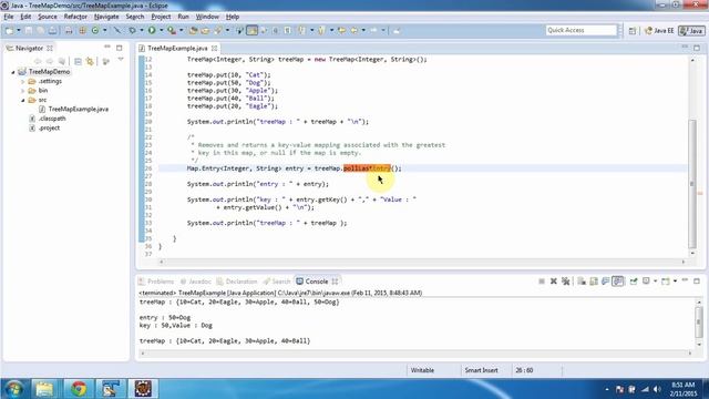 TreeMap (pollLastEntry method) | Java Collection Framework смотреть онлайн