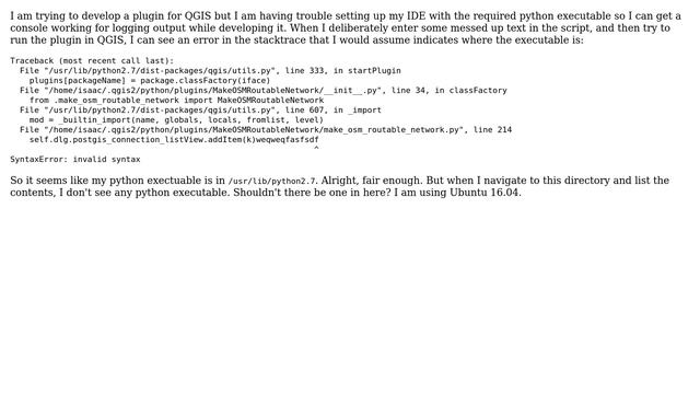 GIS: Cannot find python executable being used by QGIS смотреть онлайн