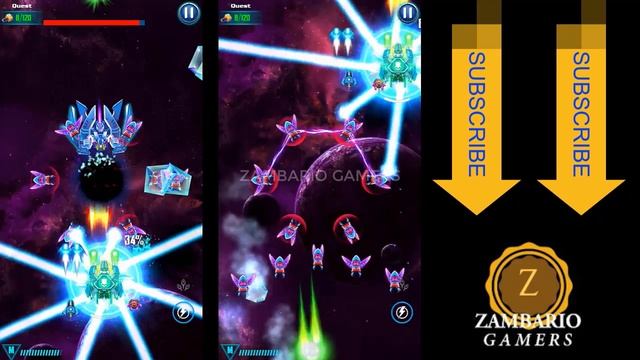 Galaxy Attack Alien Shooter | Hero Mode Biotox Full | 1 To 10 Levels | Pvp Bosses | Zambario Gamers смотреть онлайн