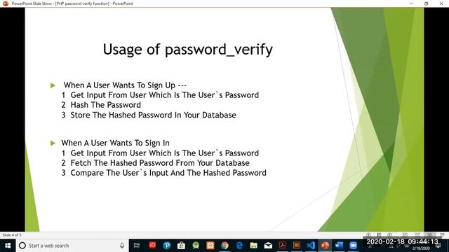 PHP password_verify function смотреть онлайн
