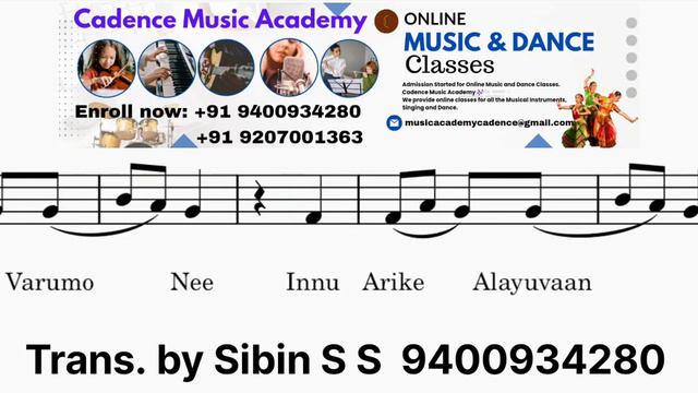 Jupiter Mazha Easy Notes/Sheet Music By Sibin S S L Beautiful Romantic And Nostalgic Song L Karikku