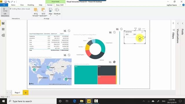 Edit Visual Interaction Power BI смотреть онлайн