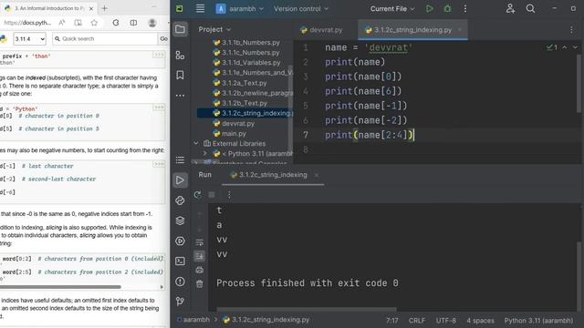 String Indexing in Python | String Slicing in Python | Subscripted String in Python | смотреть онлайн