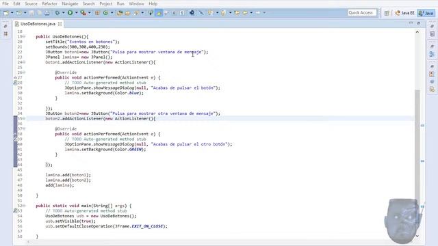 Apuntes de JAVA-Uso de ActionListener para botones смотреть онлайн