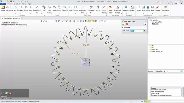 ZW3D Design 3D Gear Basic Modeling Tutorial For Beginner смотреть онлайн