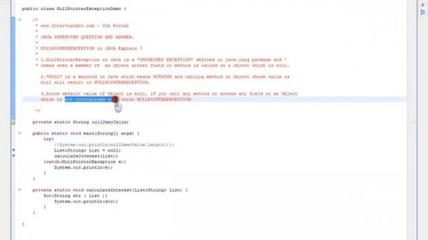 What is NullPointerException in Java