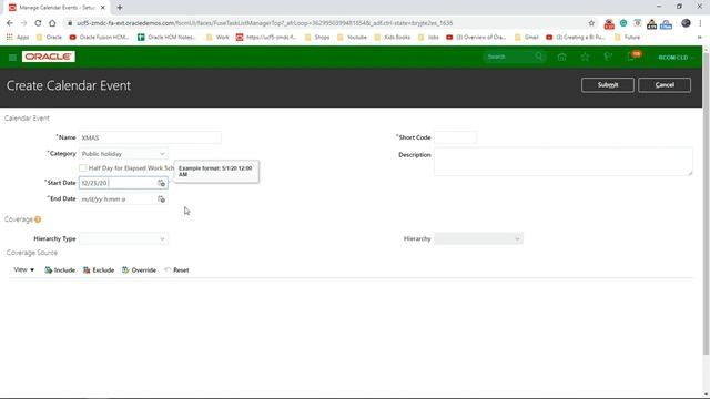21. How to create a Calendar Event in Oracle HCM Cloud смотреть онлайн
