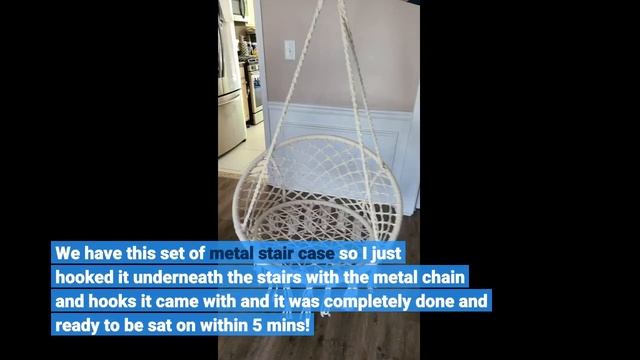 YRYM HT Macrame Swing Chair with Hardware Kit, Exquisite Dreamy Cotton Rope Hanging Swing смотреть онлайн