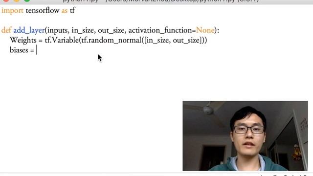 Tensorflow 10 example3 def add_layer() function (neural network tutorials) смотреть онлайн