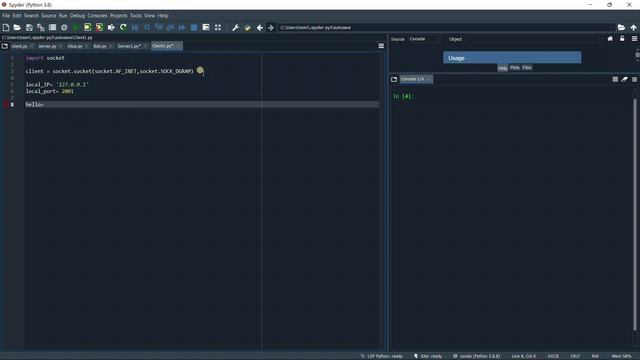 establish a UDP connection using socket in PYTHON english смотреть онлайн