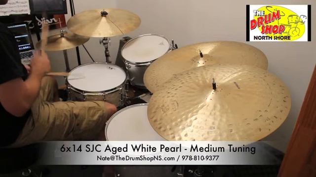 SJC Snare Drum 6x14 - Aged White Pearl - The Drum Shop North Shore смотреть онлайн