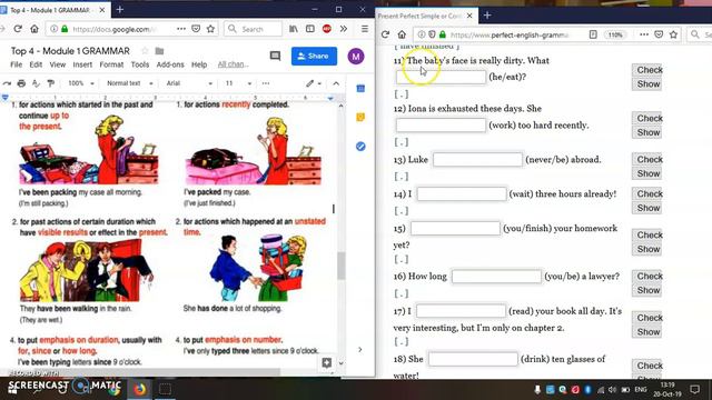 Present perfect simple continuous 9/10 смотреть онлайн
