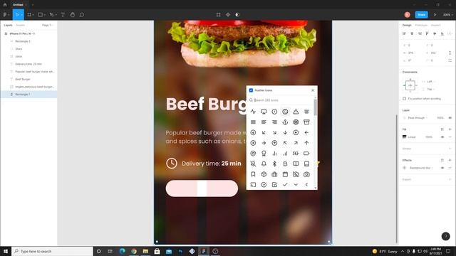 Food App Design Figma Tutorial UX/UI (2021) - part 2 смотреть онлайн