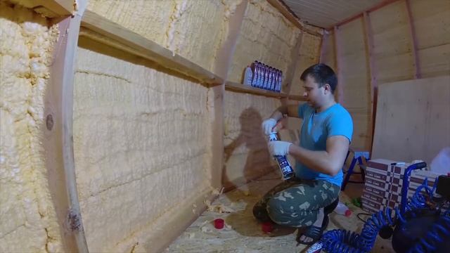 Утепление купольного дома напыляемым утеплителем POLYNOR смотреть онлайн