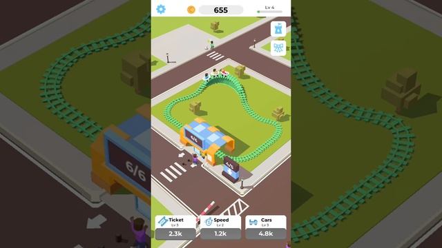 Idle Roller Coaster - Gameplay Walkthrough Part 2 Levels 3-6 (iOS Android) смотреть онлайн