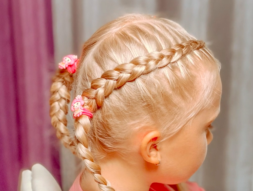 Быстрая и Красивая Прическа в Школу. Красивые Прически Пошагово смотреть онлайн