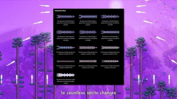 The Evolution of Devourer of Gods (Terraria Calamity Mod)