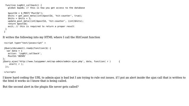 Wordpress: My AJAX API plugin isn't working смотреть онлайн